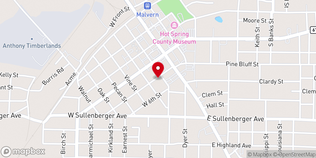 Map showing location of New Life Christian Fellowship Church