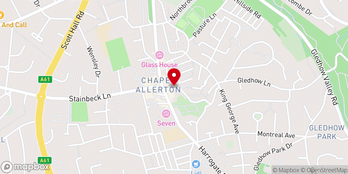 Map showing location of Chapel Allerton Methodist Church