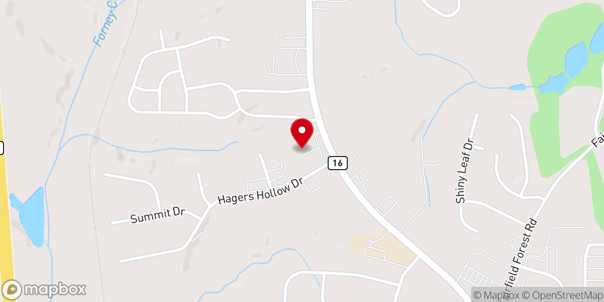 Map showing location of Lake Norman Food Mission - Food Distribution Center