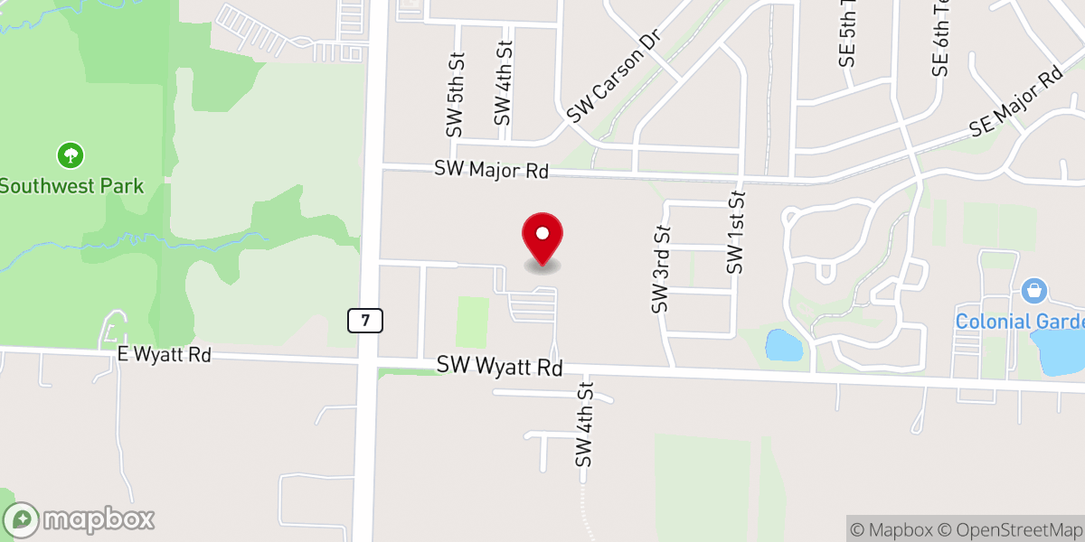 Map showing location of Timothy Lutheran Church