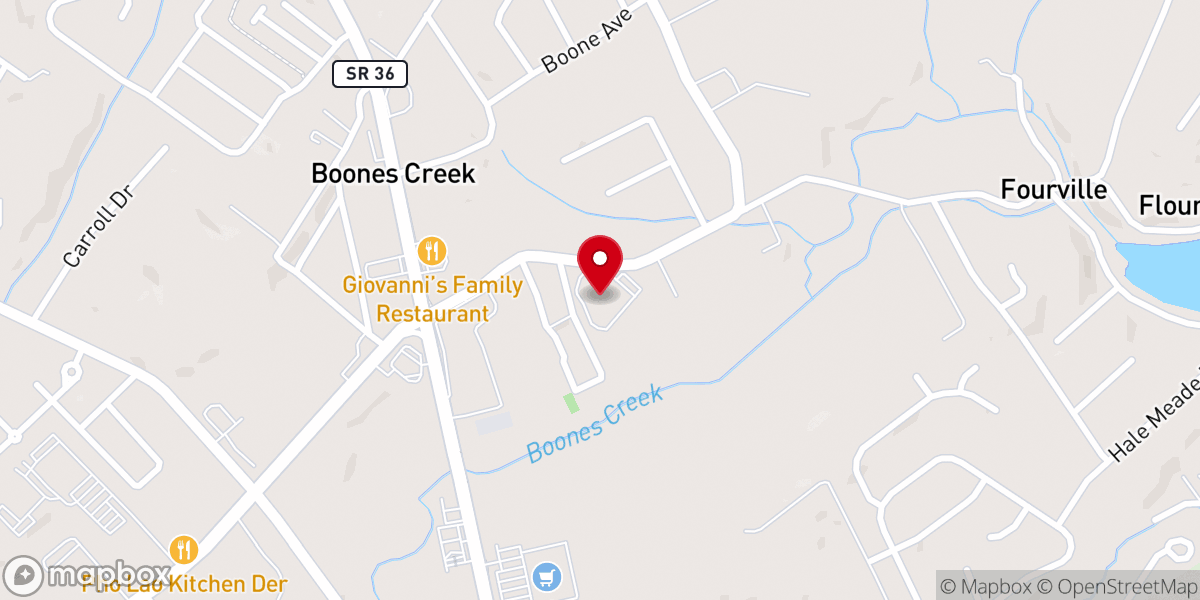 Map showing location of Calvary Church