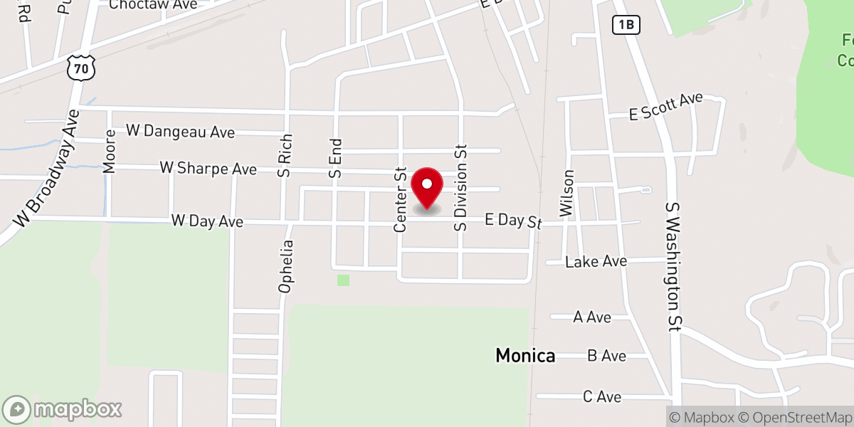 Map showing location of New Light Mssnry Baptist Ch