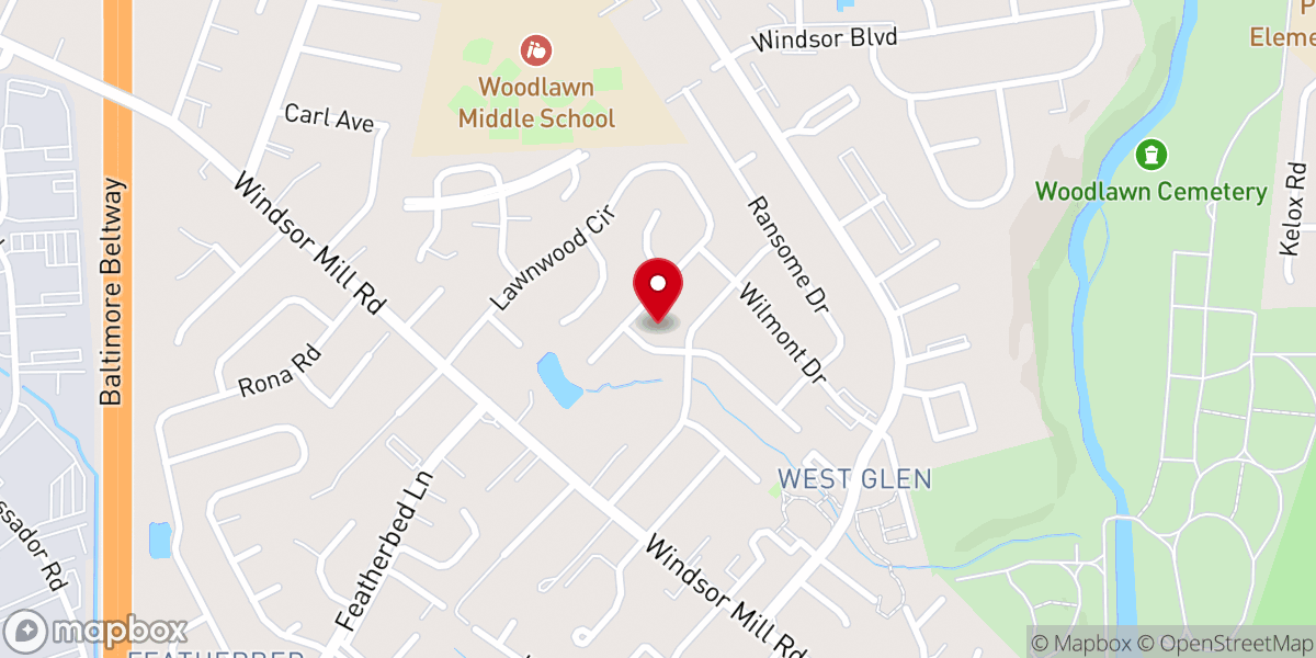 Map showing location of First Baptist Church of Pimlico Inc