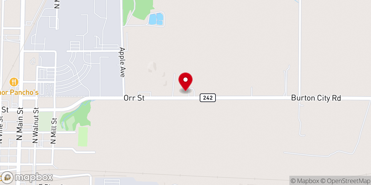 Map showing location of First Baptist Church