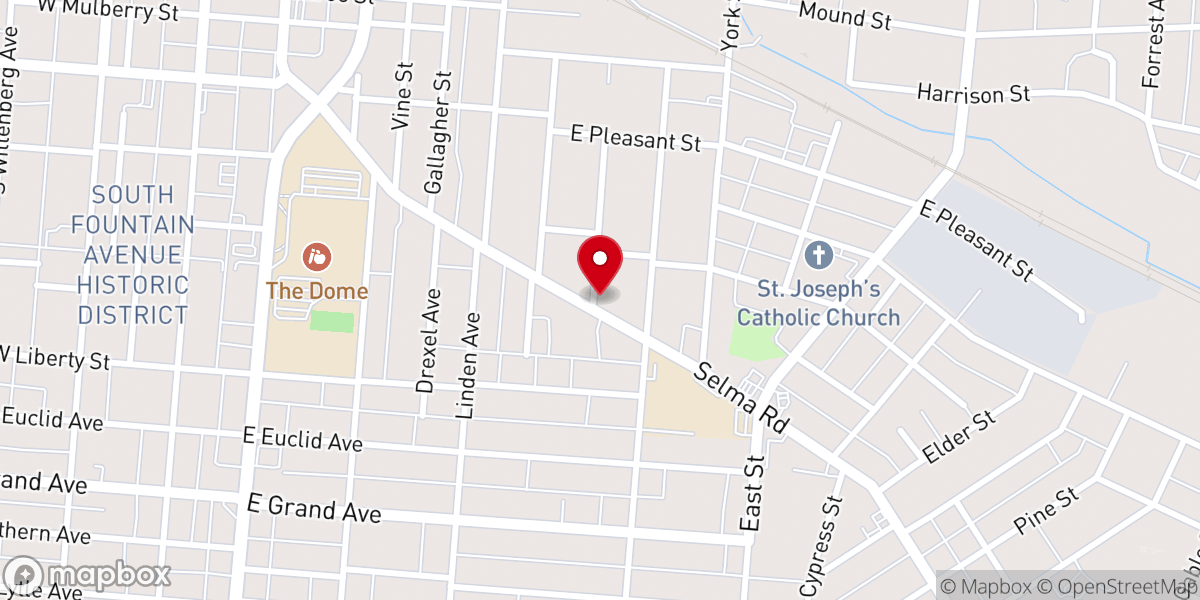 Map showing location of Trinity AME Church