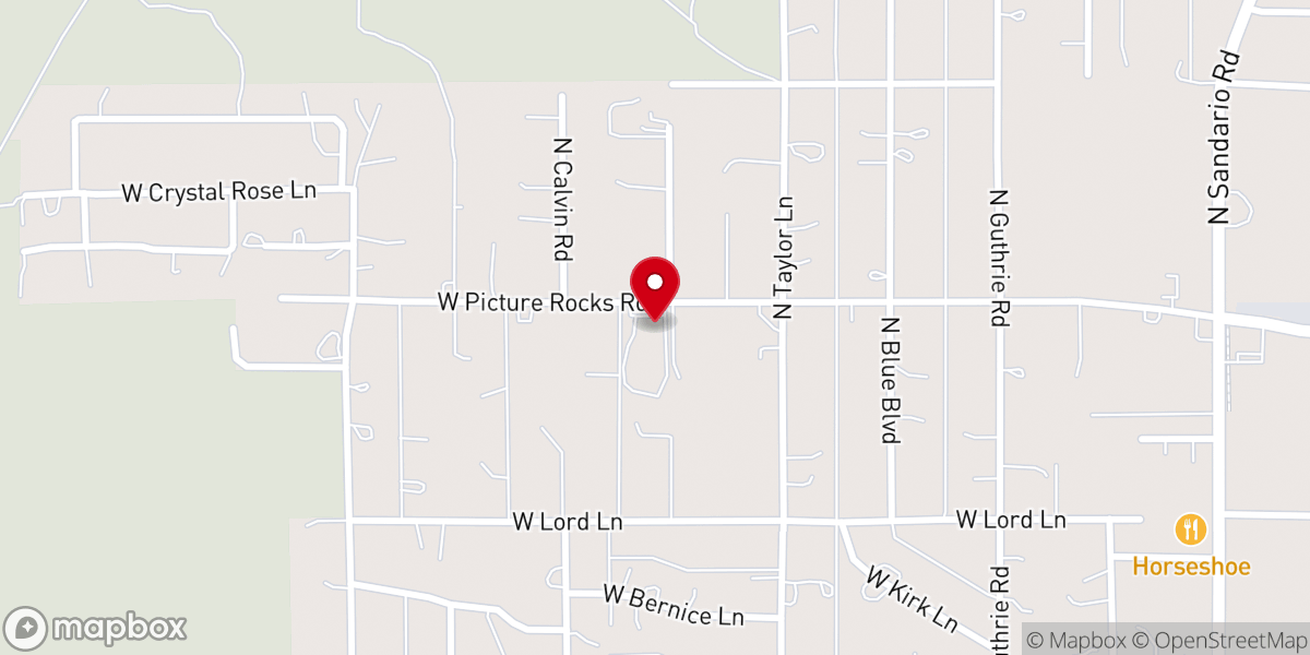 Map showing location of Praise Center Assemblies of God
