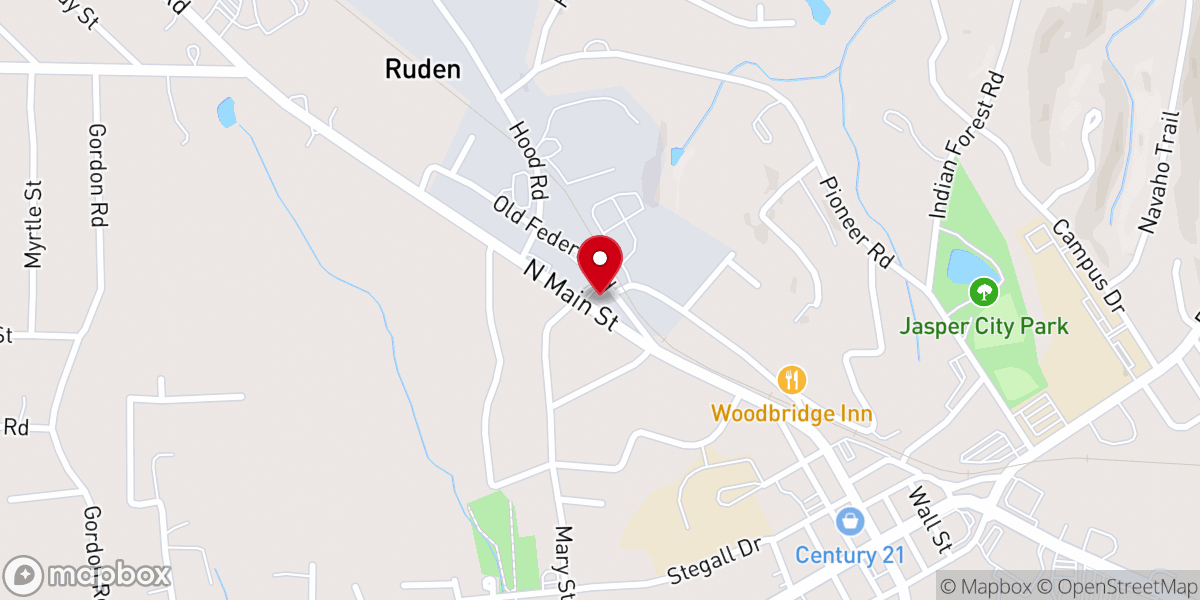 Map showing location of Northside Church of Christ