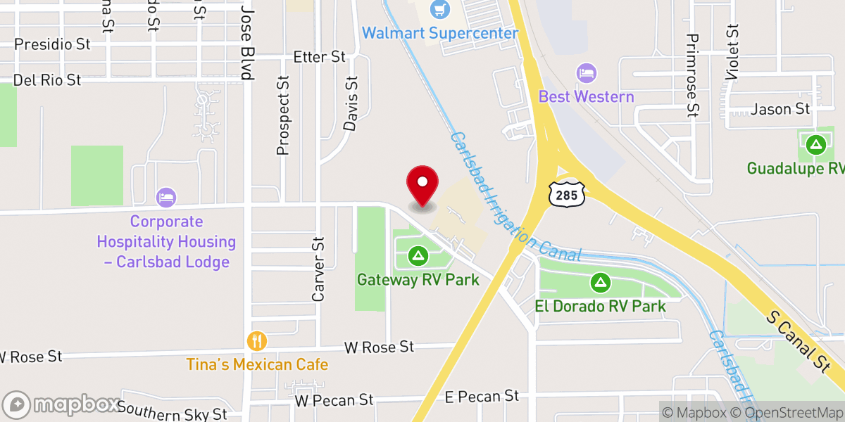 Map showing location of Church On the Move