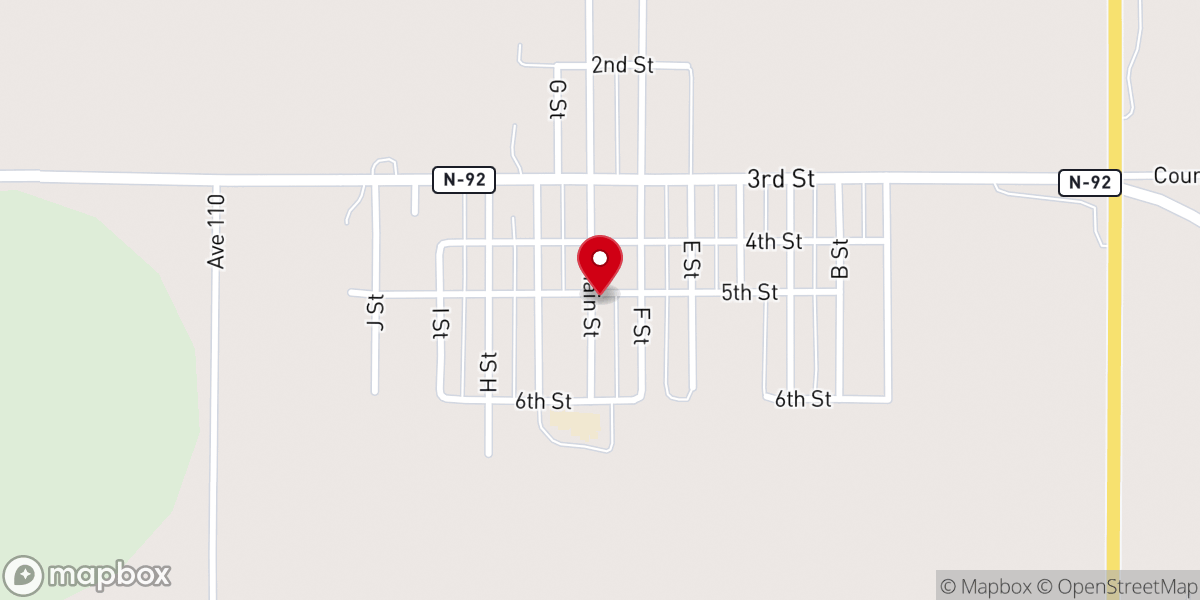 Map showing location of Presbyterian Church