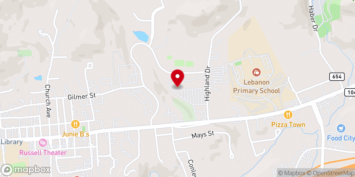 Map showing location of Christian Center Inc