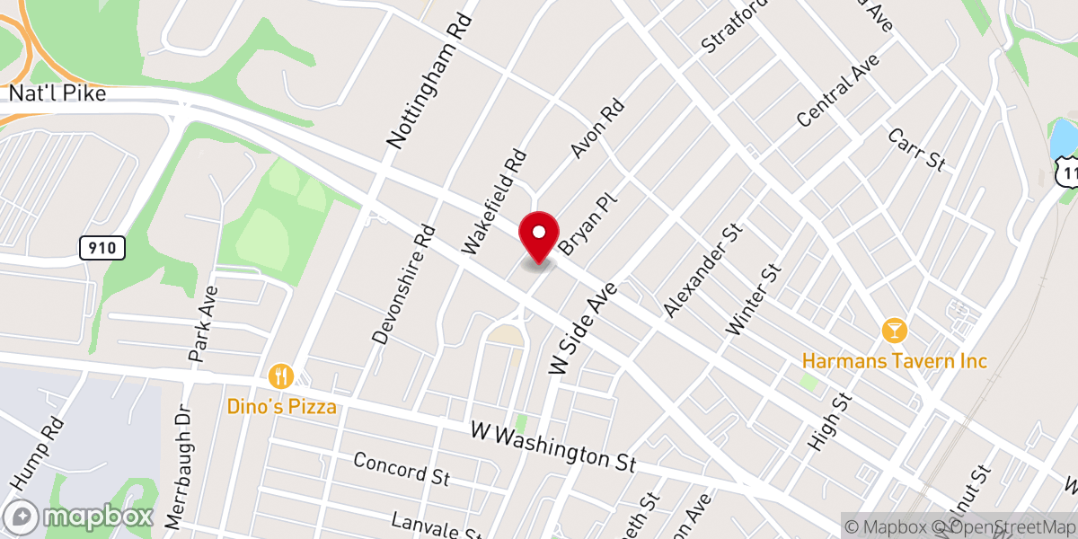 Map showing location of Calvary Grace Brethren Church