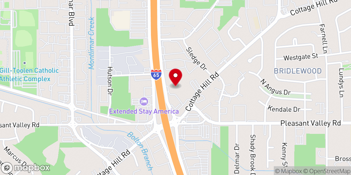 Map showing location of Harvest Church