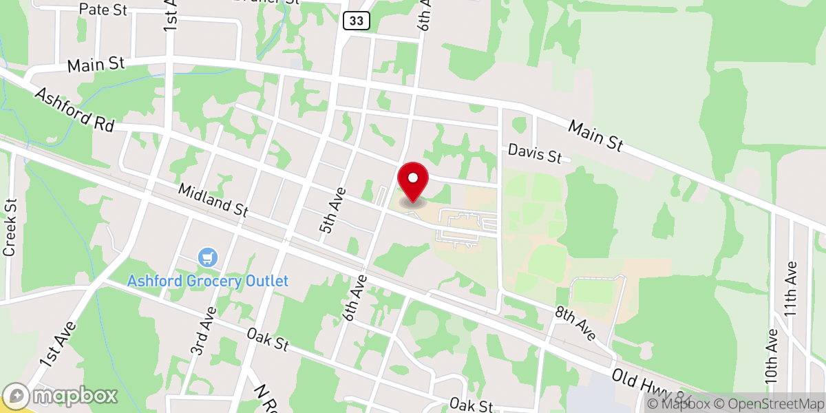 Map showing location of Ashford High School