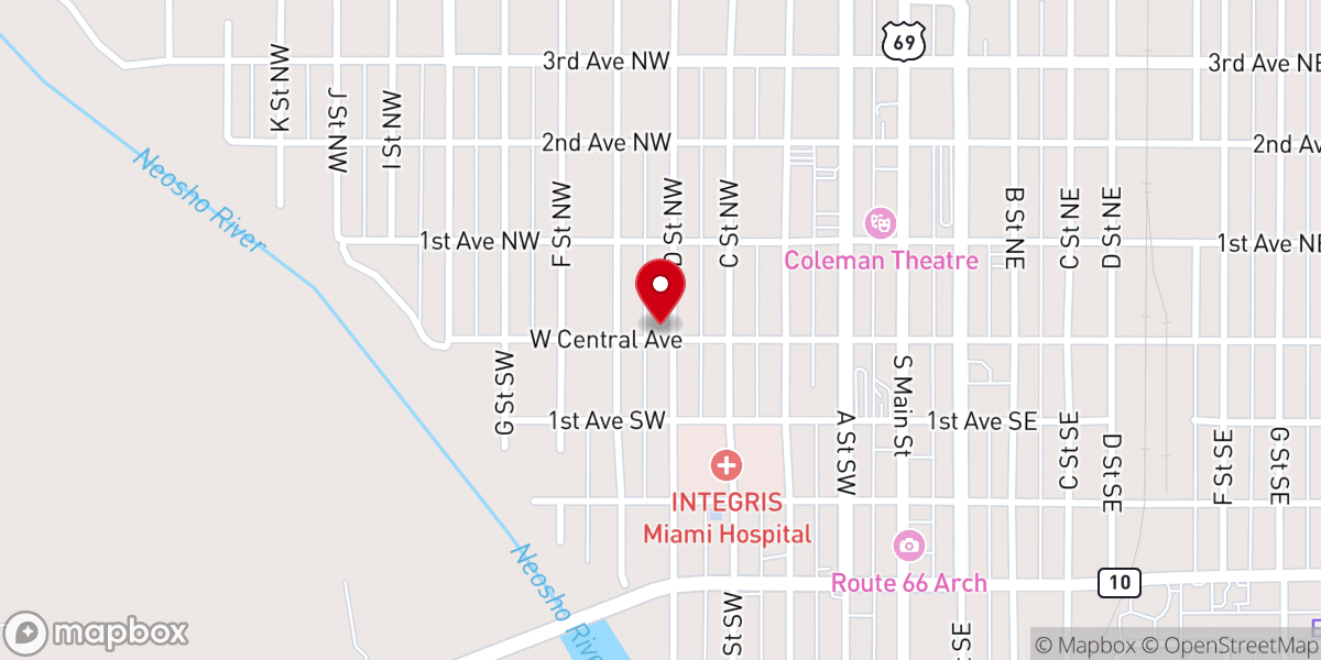 Map showing location of Northwest Assembly of God
