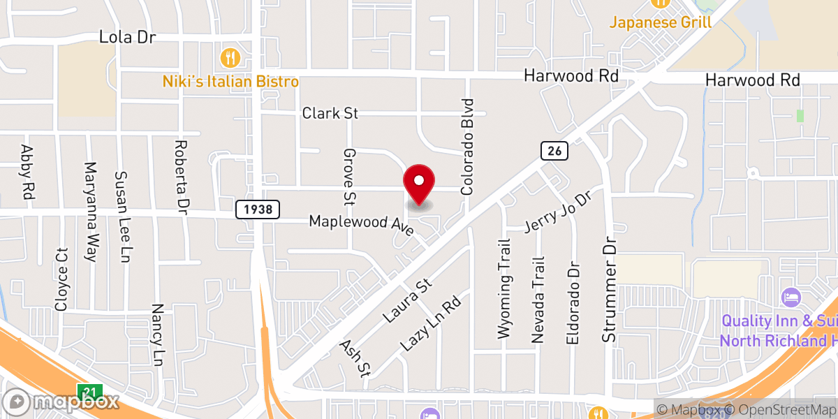 Map showing location of God's Dwelling Place Church, Inc.