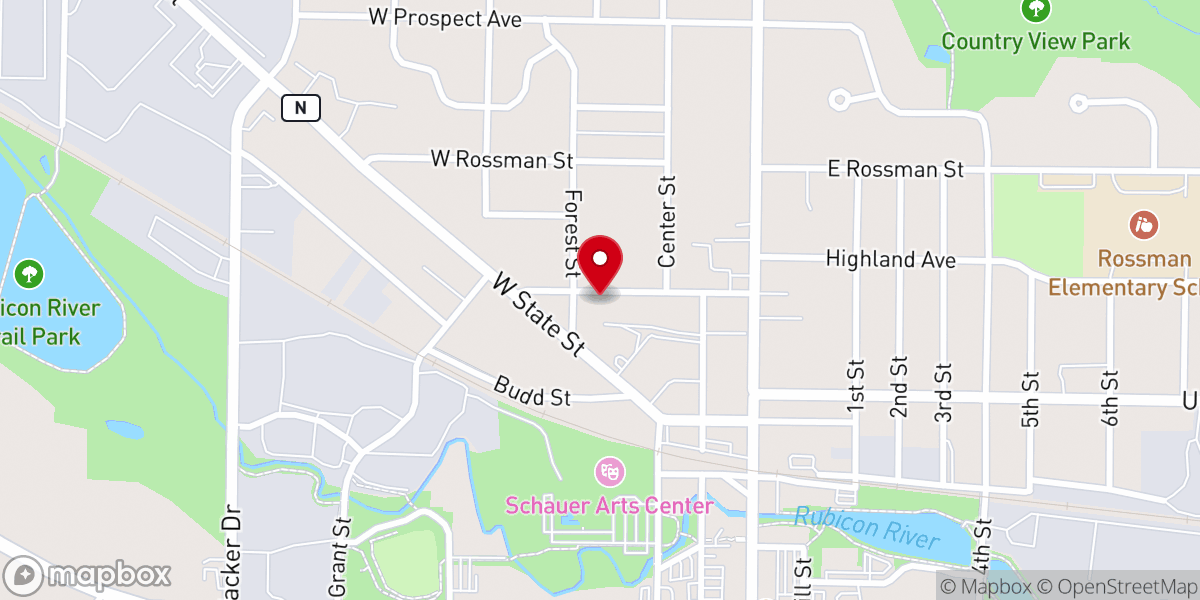 Map showing location of Nueman Eugene
