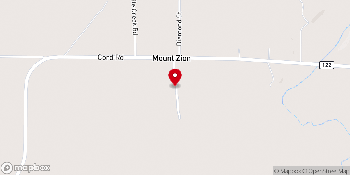 Map showing location of Mt Zion Church of Christ