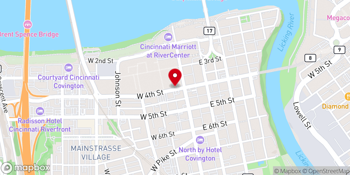 Map showing location of First Baptist Church