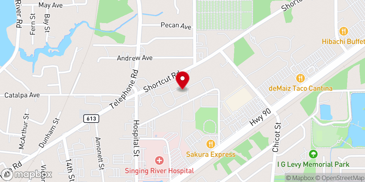 Map showing location of Jackson County Civic Center