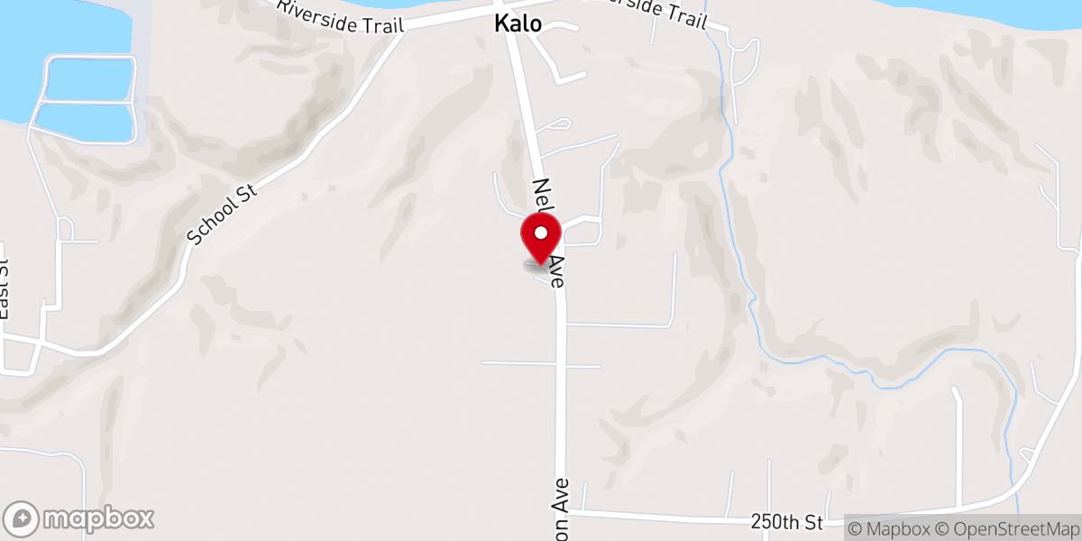 Map showing location of Otho-Kalo Community Church