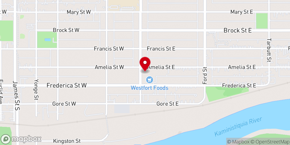 Map showing location of St. Thomas Anglican Church