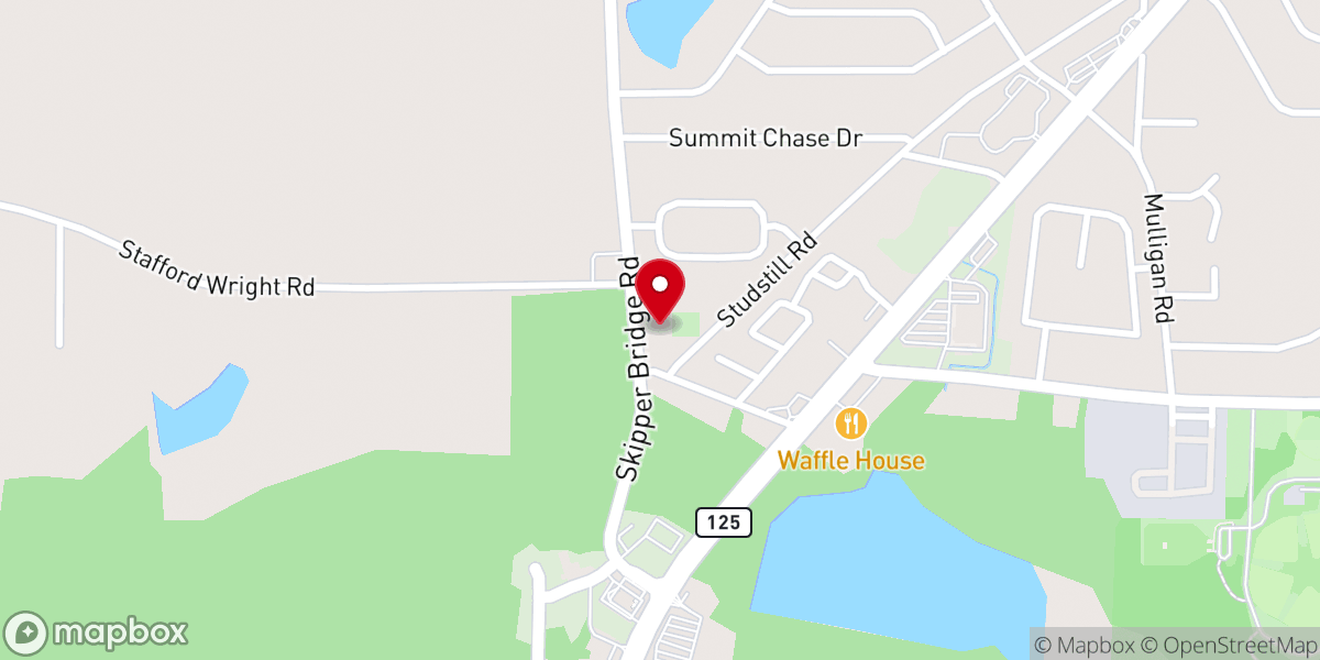 Map showing location of Cherry Creek Baptist Church