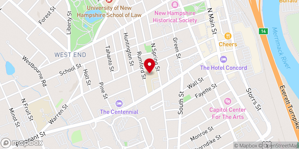 Map showing location of River of Grace Church