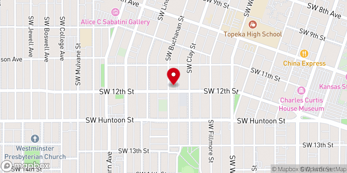 Map showing location of Asbury Mount Olive United Methodist Church