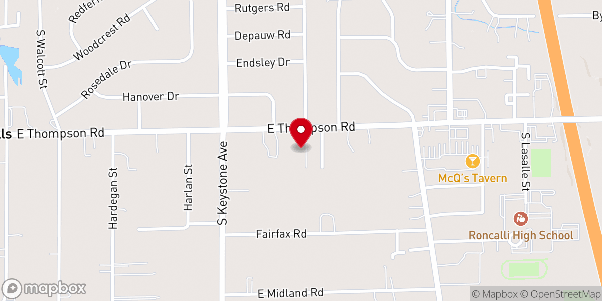 Map showing location of St. Timothy's Episcopal Church