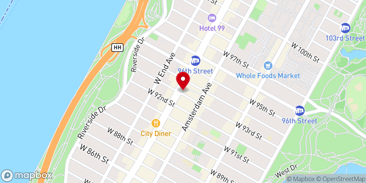 Map showing location of Advent Lutheran Church