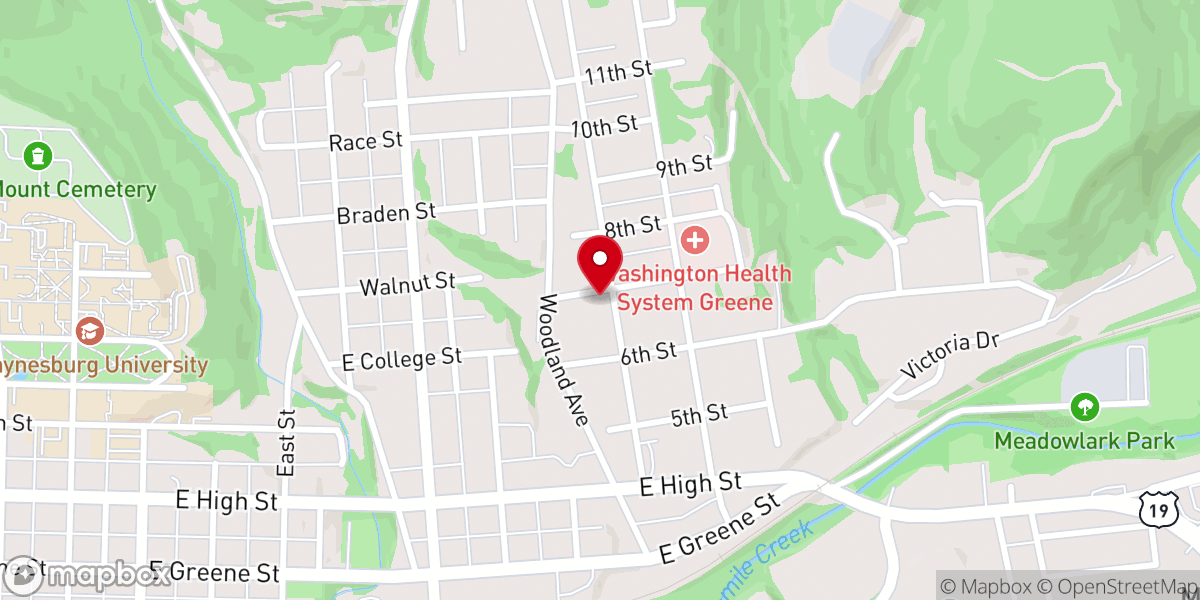Map showing location of Sherman Avenue Church of Christ