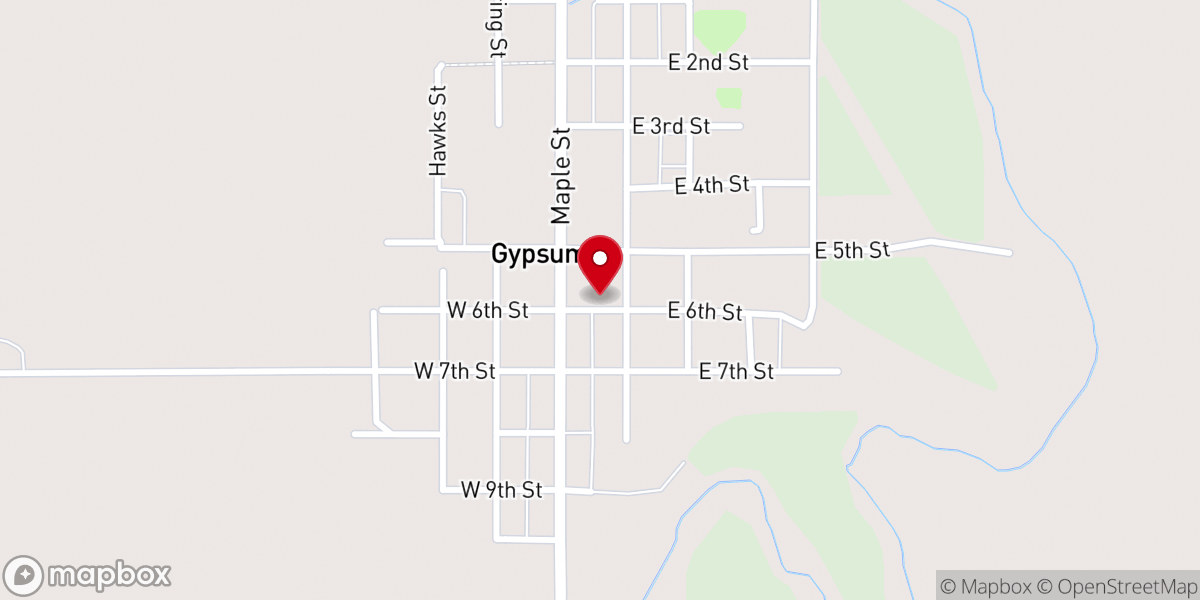 Map showing location of United Methodist Church