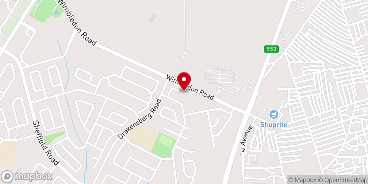 Map showing location of Pentecostal Bible Church