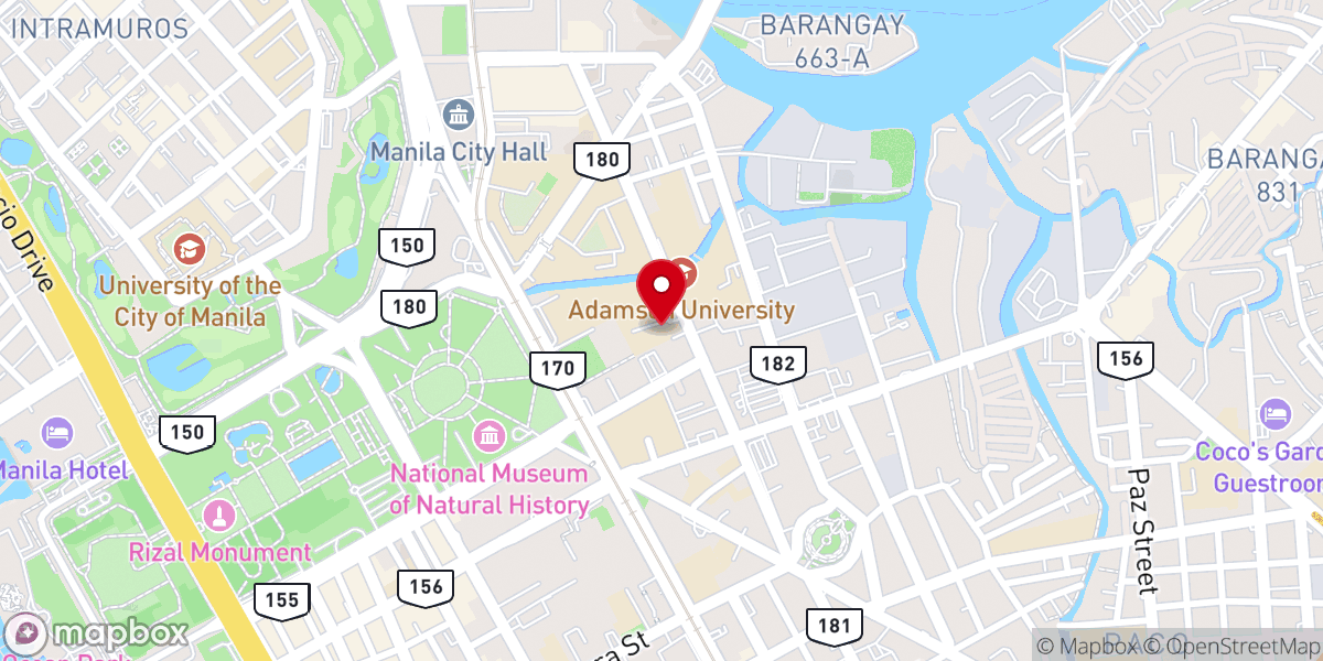Map showing location of San Vicente de Paul Parish (Archdiocese of Manila)