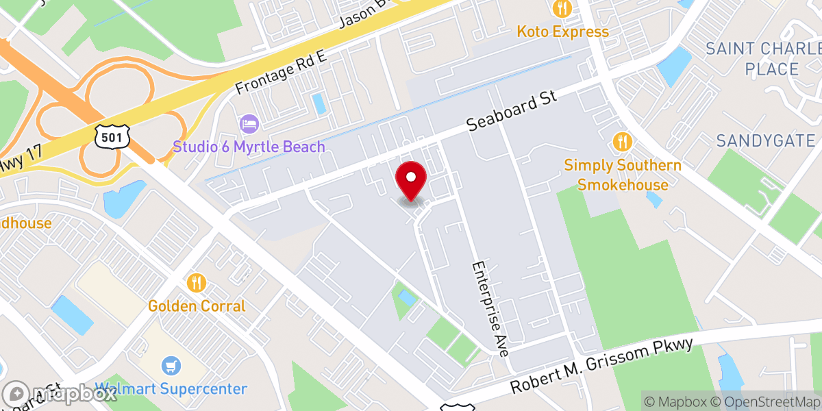 Map showing location of Calvary Fellowship Church