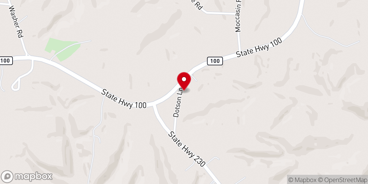 Map showing location of Calvary Bible Church in Lyles
