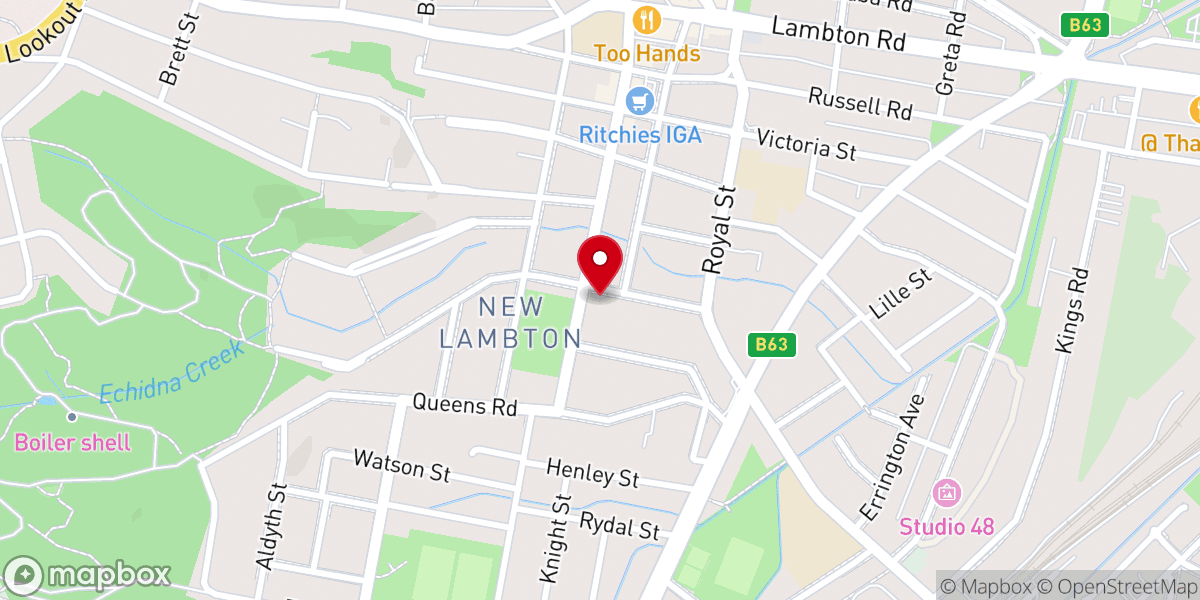Map showing location of All Saints ANeW Anglican Church
