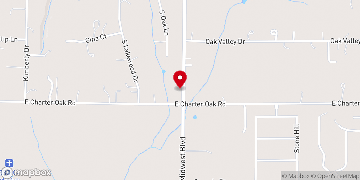 Map showing location of Faith Baptist Church