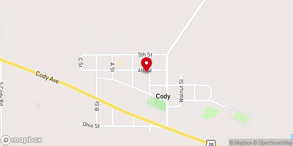 Map showing location of United Methodist Church