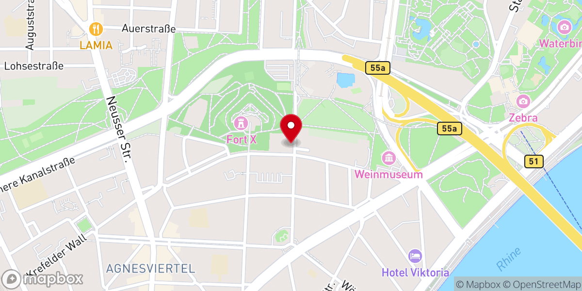 Map showing location of Evangel. Pfarramt Thomaskirche