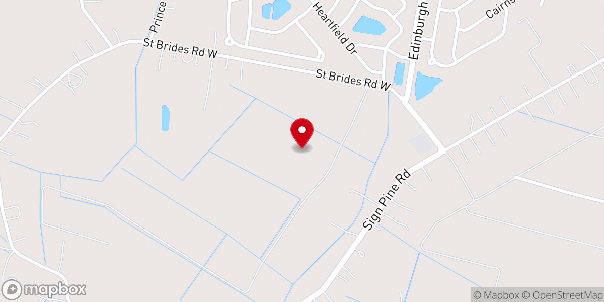 Map showing location of New Willow Grove Baptist Church