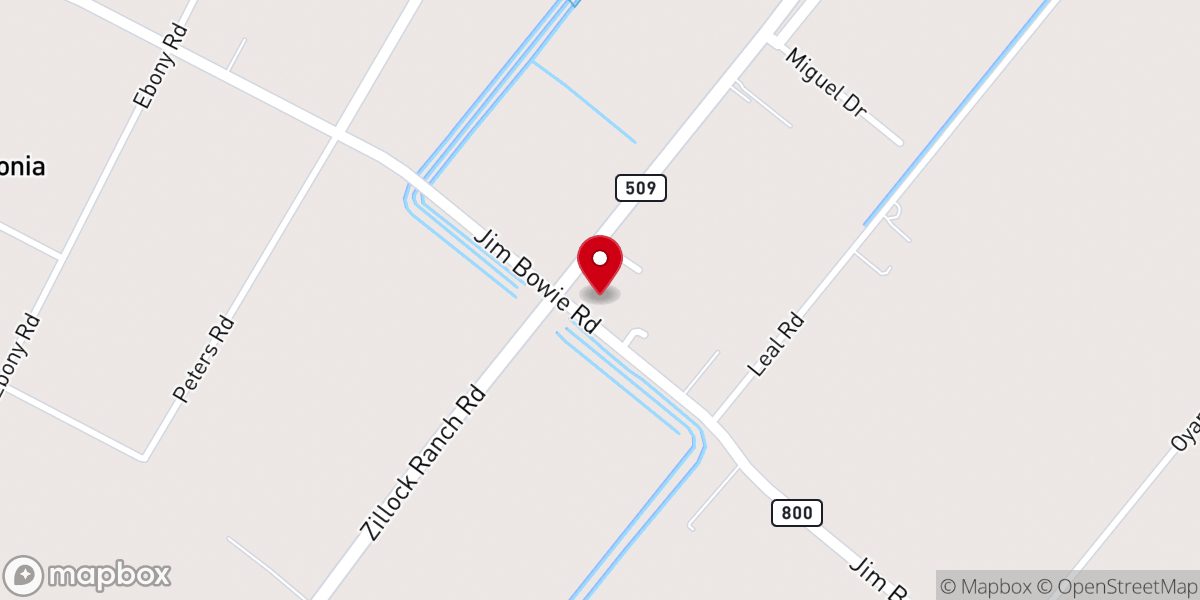 Map showing location of Salón Del Reino De Los Testigos De Jehová--Acacia Spanish, Camino Real Spanish, & San Benito South Spanish