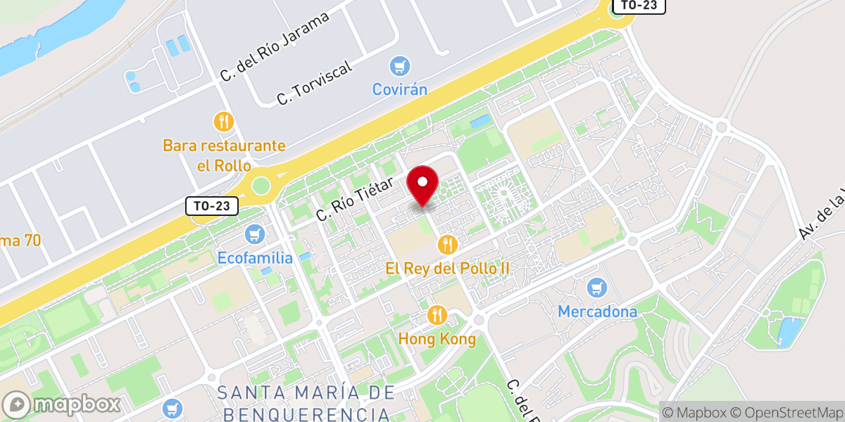 Map showing location of Iglesia Evangelica de Hermanos de Toledo