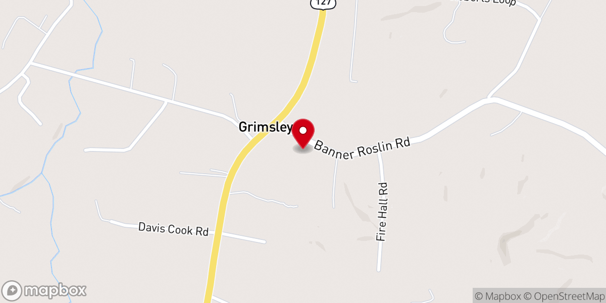 Map showing location of Grimsley Independent Church