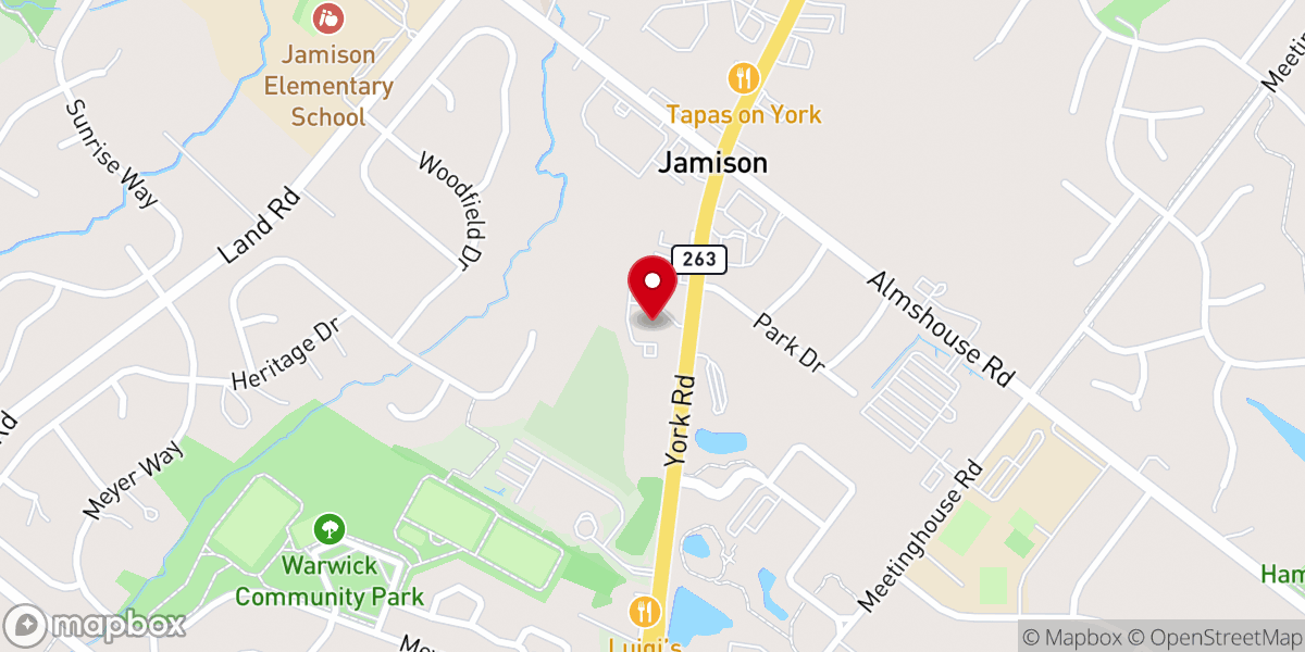 Map showing location of Redeemer Lutheran Church