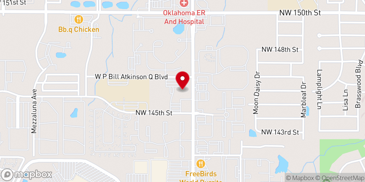 Map showing location of QUAIL SPRINGS UMC