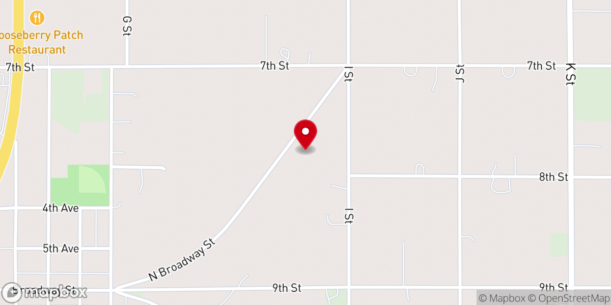 Map showing location of First Southern Baptist Church