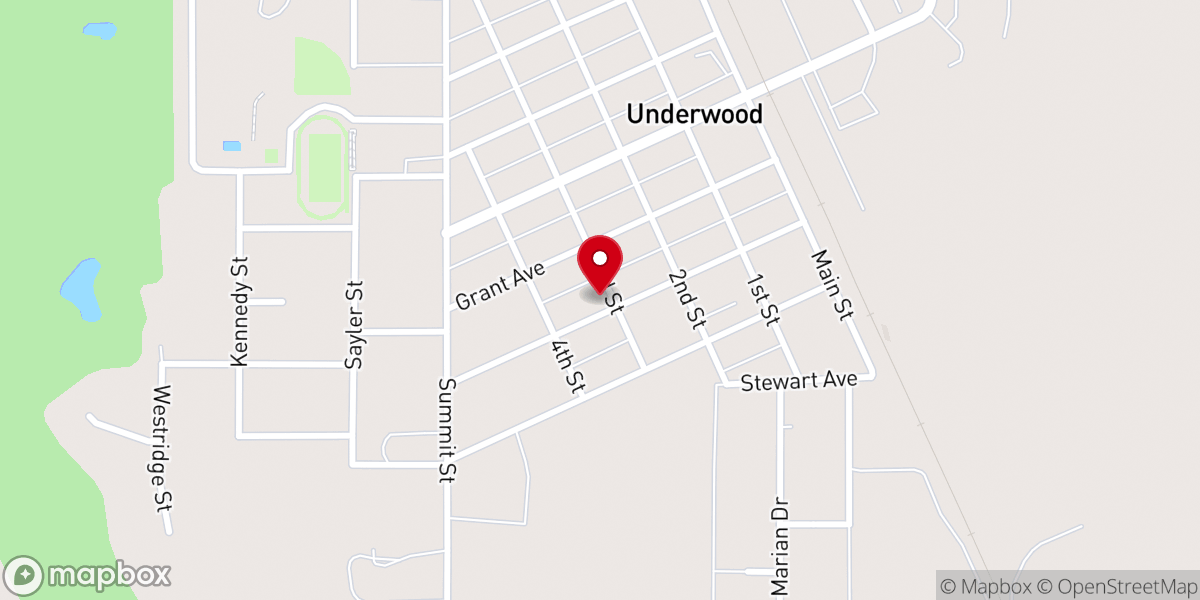 Map showing location of Augustana Lutheran Church