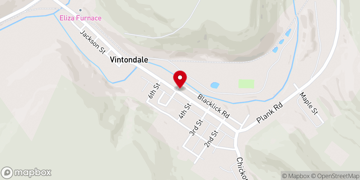 Map showing location of First Baptist Church