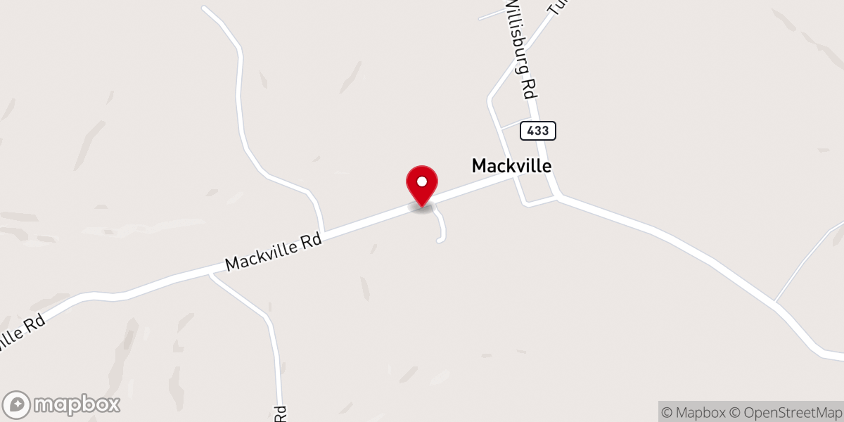 Map showing location of Mackville Community Development